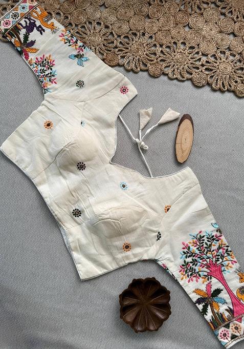 Pink Ikat Silk Saree Set