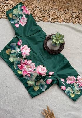 Perrot Ikat Silk Saree Set