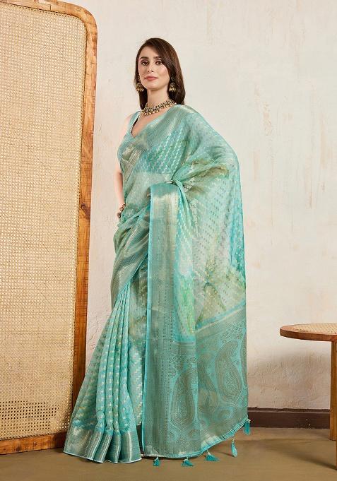 Rama Embroidery Viscose Saree Set
