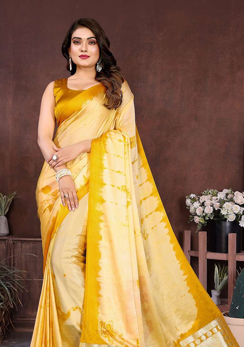Wine Embroidery Silk Blend Saree Set - Indya