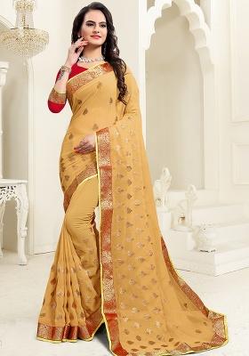 Chiku Embroidery Georgette Saree Set