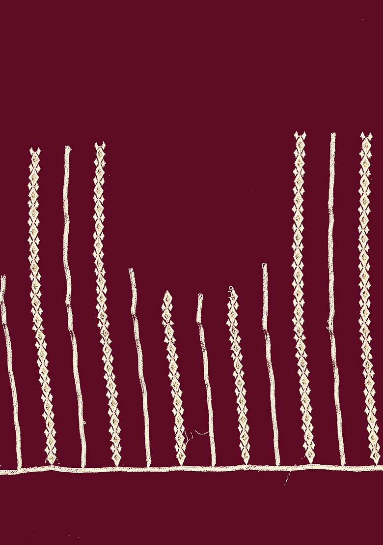 Maroon Embroidered Georgette Saree Set - Indya