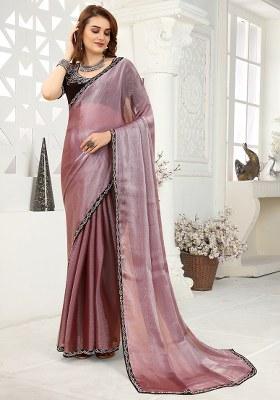 Dusty Rose Zarkan Jimmy Choo Crush Saree Set