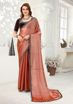 Orange Zarkan Jimmy Choo Crush Saree Set