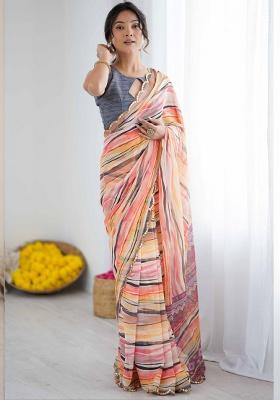 Multicolor Gota Patti Georgette Saree Set