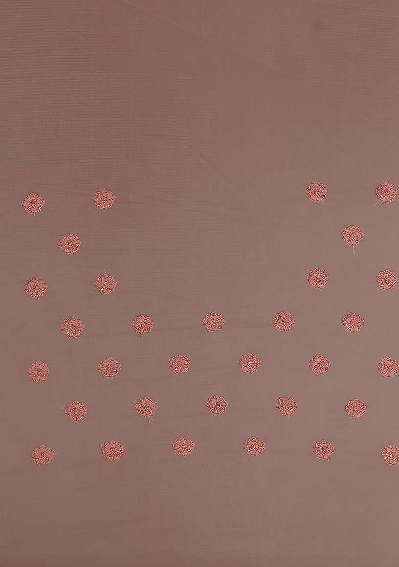 Mouse Net Saree Set with Embroidery for Diwali | Wedding & Festive Wear - Indya