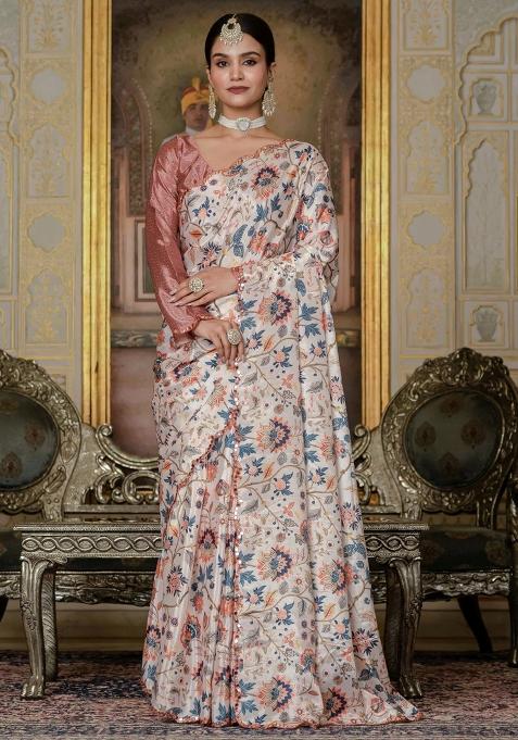 Multicolor Gota Patti Silk Saree Set