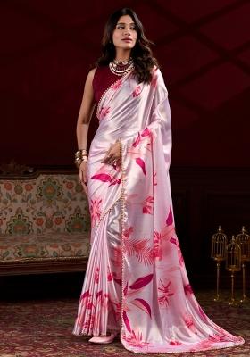 Light Pink Gota Patti Silk Saree Set