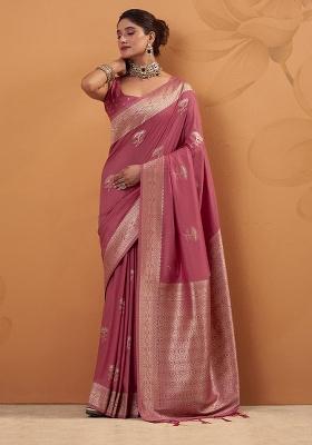 Gajari Woven Silk Saree Set