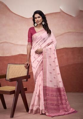 Gajari Woven Cotton Saree Set