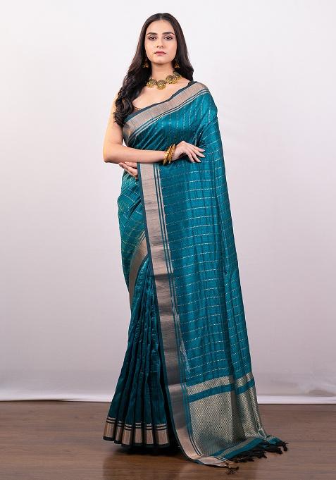 Green Woven Silk Saree