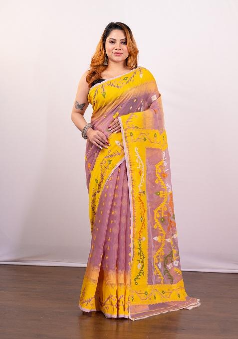 Multicolor Woven Jamdani Saree