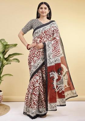 Multicolor Printed Cotton Saree