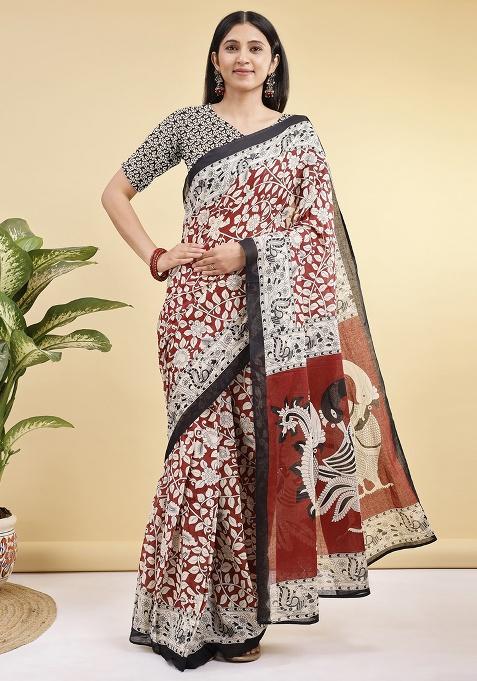 Multicolor Printed Cotton Saree