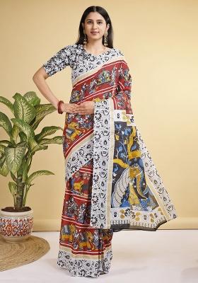Multicolor Printed Cotton Saree