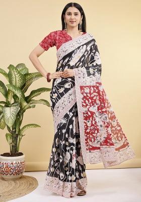 Multicolor Printed Cotton Saree