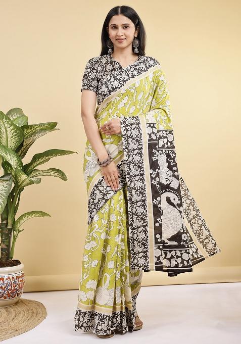 Multicolor Printed Cotton Saree