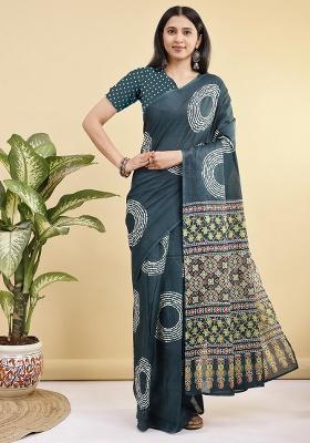 Multicolor Printed Cotton Saree