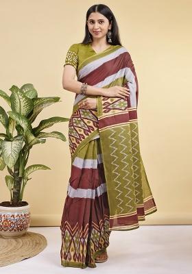 Multicolor Printed Cotton Saree