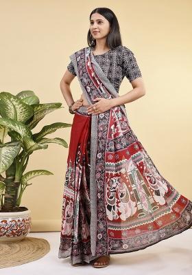 Multicolor Printed Cotton Saree