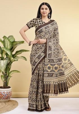 Multicolor Printed Cotton Saree