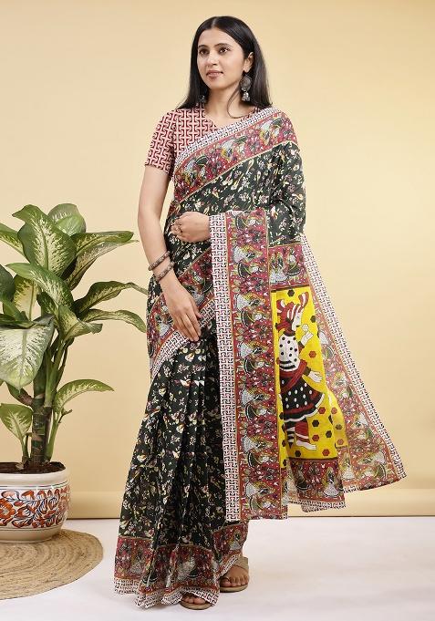 Multicolor Printed Cotton Saree