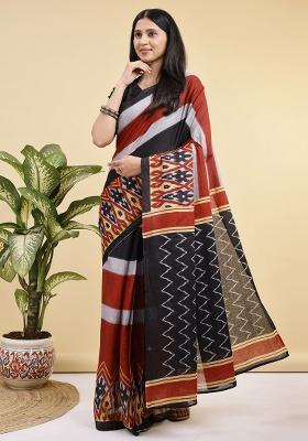 Multicolor Printed Cotton Saree