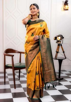 Multicolor Woven Silk Sarees