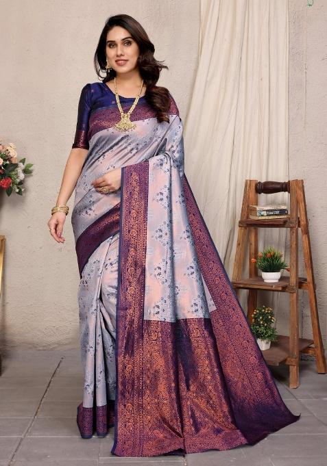 Multicolor Woven Silk Sarees