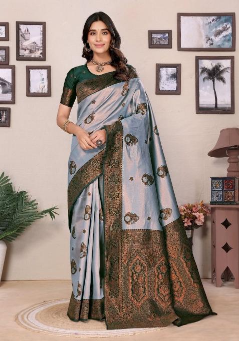 Multicolor Woven Silk Sarees