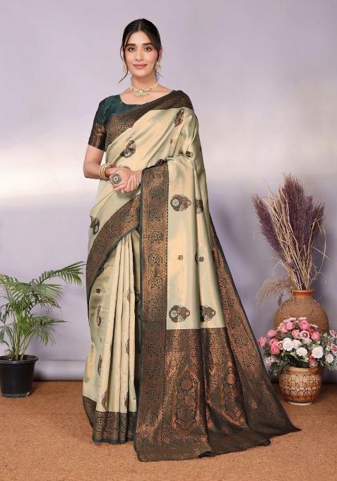 Multicolor Woven Silk Sarees
