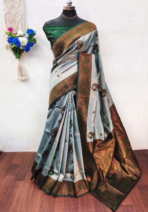 Multicolor Woven Silk Sarees
