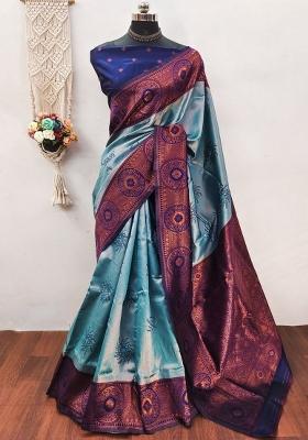 Multicolor Woven Silk Sarees