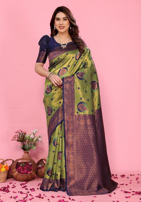 Multicolor Woven Silk Sarees