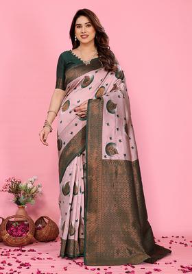 Multicolor Woven Silk Sarees