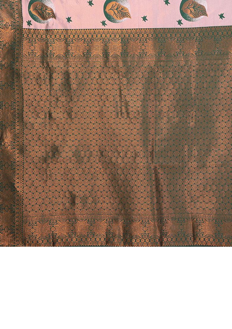 Multicolor Woven Silk Sarees - Indya