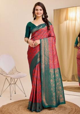 Multicolor Woven Silk Sarees