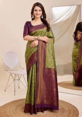 Multicolor Woven Silk Sarees