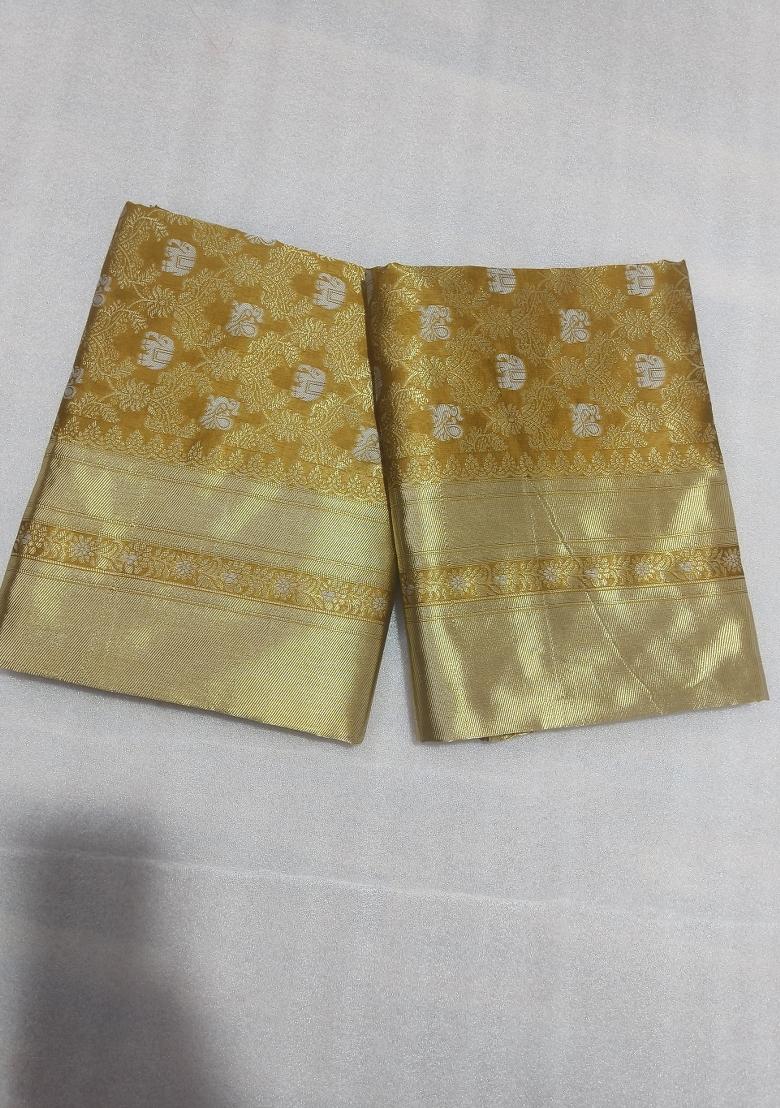 Chiku Weaving Work Silk Saree Set - Indya