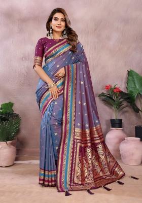 Rama Woven Work Silk Saree