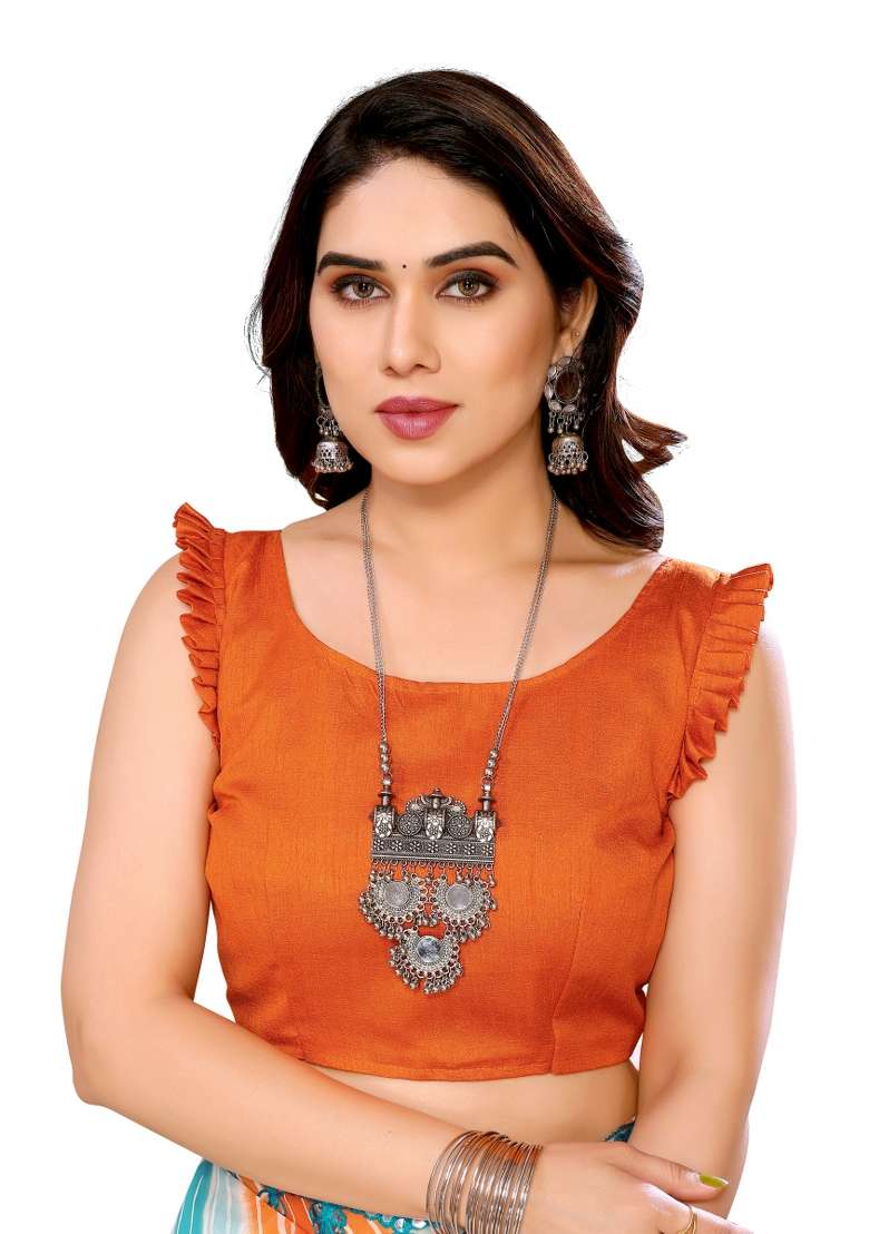 Tiger Printed Georgette Blend Saree Set for Diwali and Festive Wear - Indya