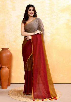 Multicolor Handloom Cotton Saree for Diwali and Festive Wear