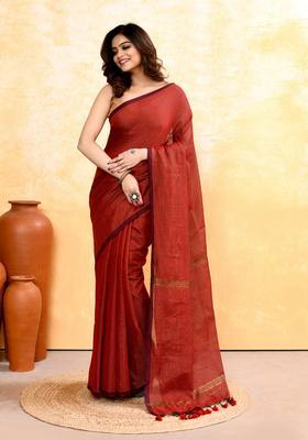 Green Handloom Tissue Saree Set