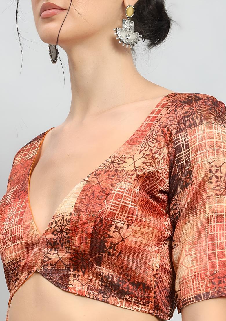 Yellow Ombre Dyed Silk Saree Set - Indya