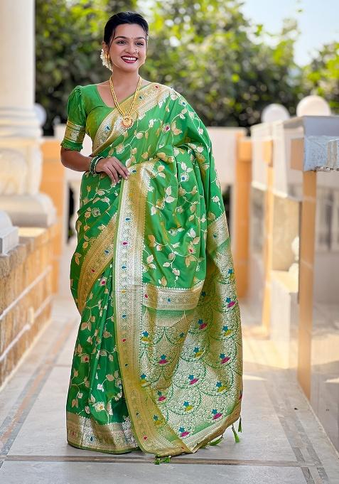 Popti Woven Silk Saree Set