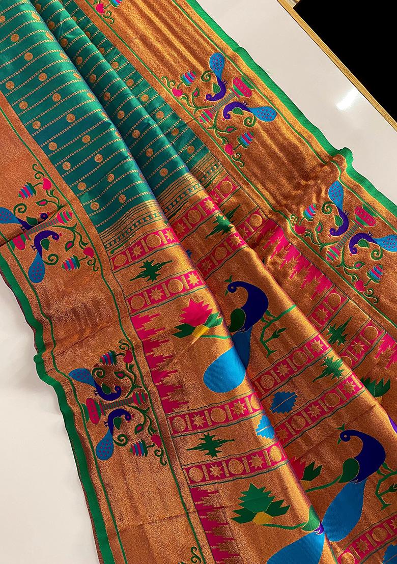 Rama Weaving Silk Saree Set - Indya