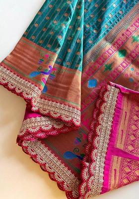 Rama Weaving Silk Saree Set