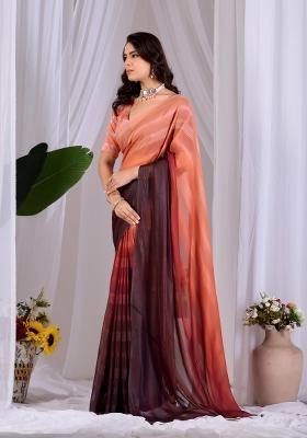 Multicolor Printed Monsoon Saree Set