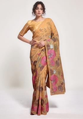 Chiku Sequin Georgette Saree Set