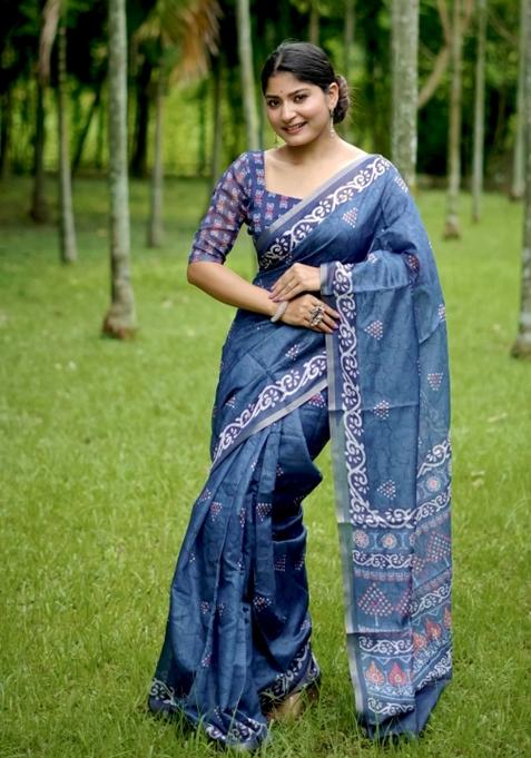 Royal Solid Silk Saree Set